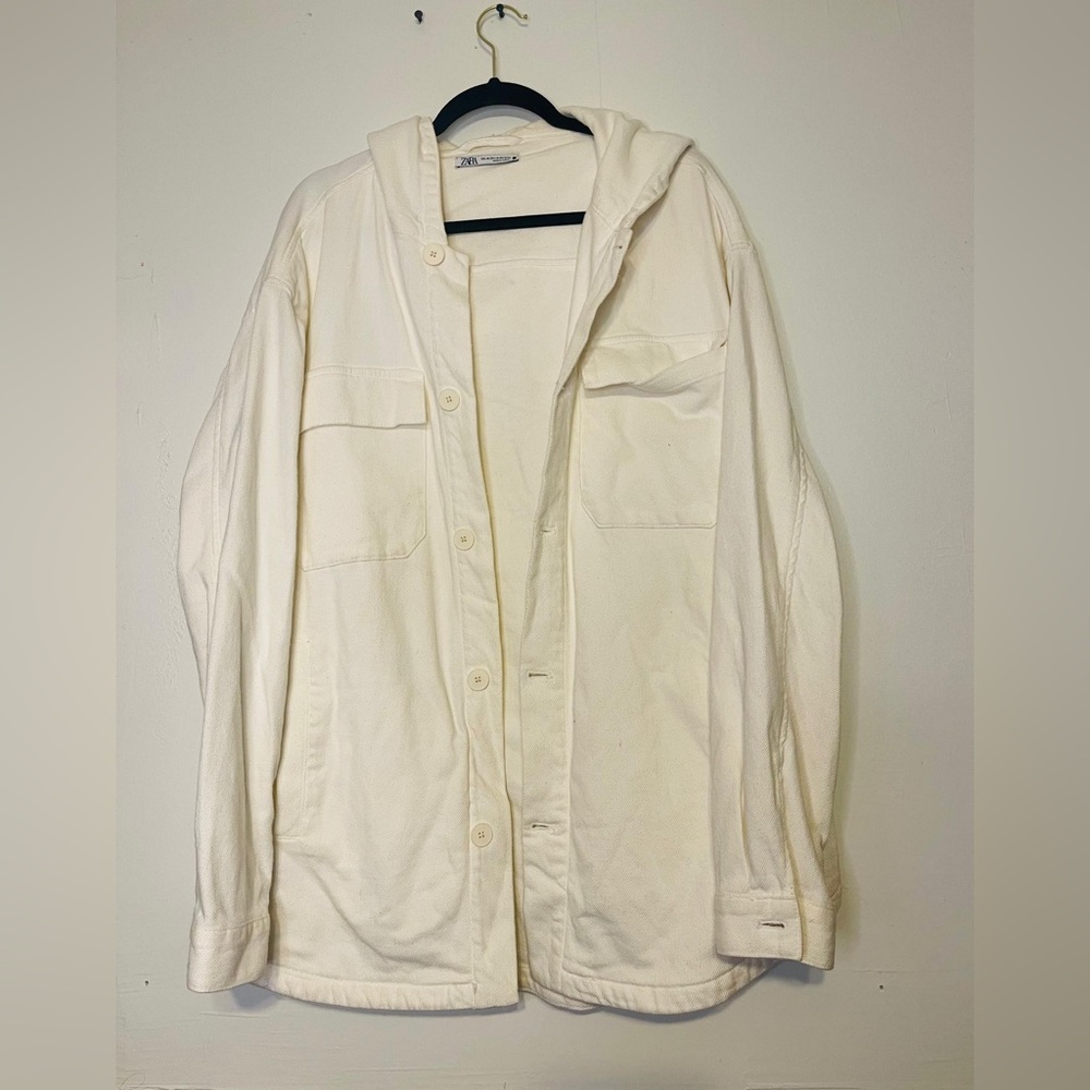 Zara Off-White Utility Jacket